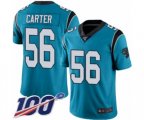 Carolina Panthers #56 Jermaine Carter Limited Blue Rush Vapor Untouchable 100th Season Football Jersey