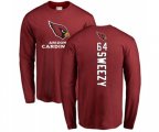 Arizona Cardinals #64 J.R. Sweezy Maroon Backer Long Sleeve T-Shirt