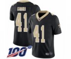 New Orleans Saints #41 Alvin Kamara Black Team Color Vapor Untouchable Limited Player 100th Season Football Jersey