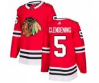 Chicago Blackhawks #5 Adam Clendening Authentic Red Home NHL Jersey