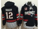 New England Patriots #12 Tom Brady Blue Sawyer Hooded Sweatshirt NFL Hoodie