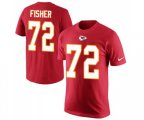 Kansas City Chiefs #72 Eric Fisher Red Rush Pride Name & Number T-Shirt