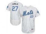 New York Mets #27 Jeurys Familia White(Blue Strip) Flexbase Authentic Collection Stitched Baseball Jersey