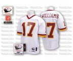 Washington Redskins #17 Doug Williams White With 50TH Anniversary Patch Authentic Throwback Football Jersey