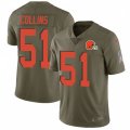 Cleveland Browns #51 Jamie Collins Limited Olive 2017 Salute to Service NFL Jersey