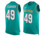 Miami Dolphins #49 Sam Eguavoen Limited Aqua Green Player Name & Number Tank Top Football Jersey