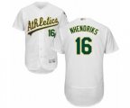 Oakland Athletics #16 Liam Hendriks White Home Flex Base Authentic Collection Baseball Jersey