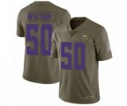 Minnesota Vikings #50 Eric Wilson Limited Olive 2017 Salute to Service Football Jersey