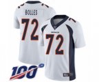 Denver Broncos #72 Garett Bolles White Vapor Untouchable Limited Player 100th Season Football Jersey