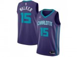 Charlotte Hornets #15 Kemba Walker Purple NBA Jordan Swingman Statement Edition Jersey
