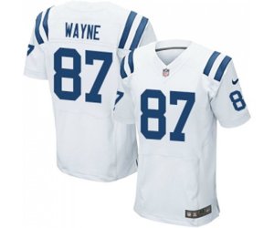 Indianapolis Colts #87 Reggie Wayne Elite White Football Jersey