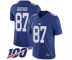 New York Giants #87 Sterling Shepard Royal Blue Team Color Vapor Untouchable Limited Player 100th Season Football Jersey