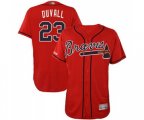 Atlanta Braves #23 Adam Duvall Red Alternate Flex Base Authentic Collection Baseball Jersey