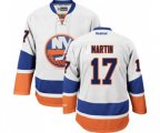 New York Islanders #17 Matt Martin Authentic White Away NHL Jersey