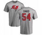 Tampa Bay Buccaneers #54 Lavonte David Ash Name & Number Logo T-Shirt