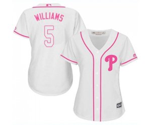 Women\'s Philadelphia Phillies #5 Nick Williams Authentic White Fashion Cool Base Baseball Jersey
