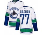 Vancouver Canucks #77 Nikolay Goldobin White Road Stitched Hockey Jersey