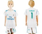 2017-18 Real Madrid 1 I CASILLAS Home Youth Soccer Jersey