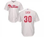 Philadelphia Phillies #30 Dave Cash Replica White Red Strip Home Cool Base Baseball Jersey
