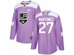 Los Angeles Kings #27 Alec Martinez Purple Authentic Fights Cancer Stitched NHL Jersey