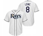 Tampa Bay Rays #8 Brandon Lowe Replica White Home Cool Base Baseball Jersey