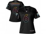 Women Los Angeles Rams #6 Johnny Hekker Game Black Fashion NFL Jersey
