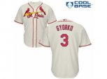 St. Louis Cardinals #3 Jedd Gyorko Authentic Cream Alternate Cool Base MLB Jersey