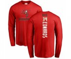 Tampa Bay Buccaneers #34 Mike Edwards Red Backer Long Sleeve T-Shirt