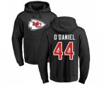 Kansas City Chiefs #44 Dorian O'Daniel Black Name & Number Logo Pullover Hoodie