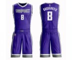 Sacramento Kings #8 Bogdan Bogdanovic Swingman Purple Basketball Suit Jersey - Icon Edition