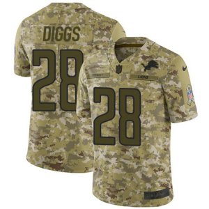 Detroit Lions #28 Quandre Diggs Limited Camo 2018 Salute to Service NFL Jersey