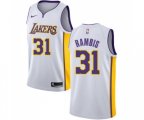 Los Angeles Lakers #31 Kurt Rambis Swingman White NBA Jersey - Association Edition