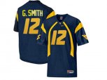 West Virginia Mountaineers Geno Smith #12 College Football Mesh Jersey - Navy Blue