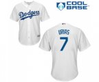 Los Angeles Dodgers #7 Julio Urias Replica White Home Cool Base Baseball Jersey