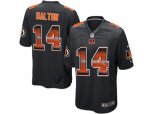 Bengals #14 Andy Dalton Black Team Color Stitched NFL Limited Strobe Jersey