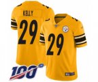 Pittsburgh Steelers #29 Kam Kelly Limited Gold Inverted Legend 100th Season Football Jersey