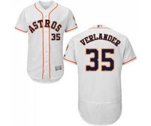 Houston Astros #35 Justin Verlander White Flexbase Authentic Collection Baseball Jersey