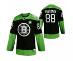 Boston Bruins #88 David Pastrnak Green Hockey Fight nCoV Limited Hockey Jersey