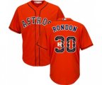 Houston Astros #30 Hector Rondon Authentic Orange Team Logo Fashion Cool Base MLB Jersey
