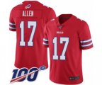 Buffalo Bills #17 Josh Allen Limited Red Rush Vapor Untouchable 100th Season Football Jersey