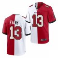 Tampa Bay Buccaneers #13 Mike Evans Nike White Red Split Two Tone Jersey