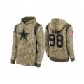 Dallas Cowboys #88 CeeDee Lamb Camo 2021 Salute To Service Therma Performance Pullover Football Hoodie
