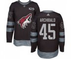 Arizona Coyotes #45 Josh Archibald Authentic Black 1917-2017 100th Anniversary Hockey Jersey