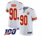 Kansas City Chiefs #90 Emmanuel Ogbah White Vapor Untouchable Limited Player 100th Season Football Jersey