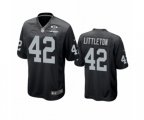 Las Vegas Raiders #42 Cory Littleton Black 2020 Inaugural Season Game Jersey
