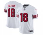 San Francisco 49ers #18 Dante Pettis Limited White Rush Vapor Untouchable Football Jersey