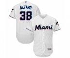 Miami Marlins #38 Jorge Alfaro White Home Flex Base Authentic Collection Baseball Jersey