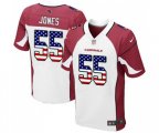 Arizona Cardinals #55 Chandler Jones Elite White Road USA Flag Fashion Football Jersey
