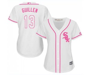 Women\'s Chicago White Sox #13 Ozzie Guillen Replica White Fashion Cool Base Baseball Jersey