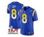 Los Angeles Rams #8 Matt Gay Royal 2022 Super Bowl LVI Vapor Limited Stitched Jersey